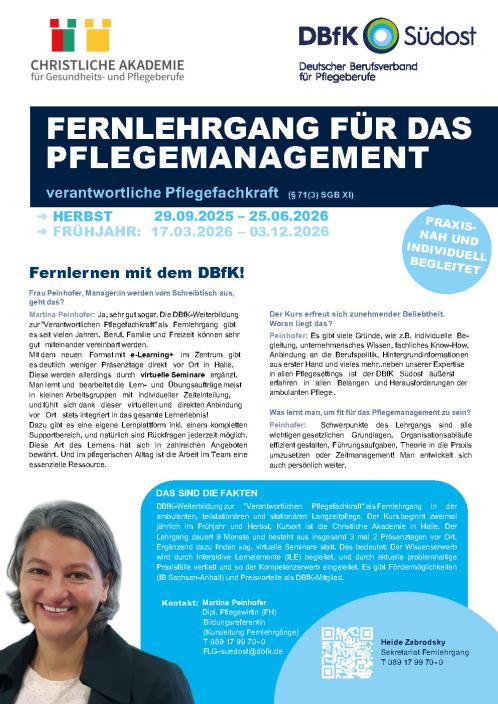 Flyer Fernlehrgang Halle ab Sept. 2025