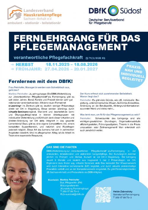Flyer Fernlehrgang Magdeburg am Nov. 2025