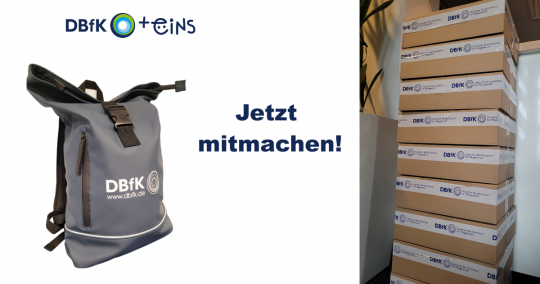 Für eine erfolgreiche Mitgliederwerbung erhaltet ihr als Dankeschön einen DBfK-Rolltop-Rucksack. Etliche Päckchen mit den Rucksäcken haben die ersten erfolgreichen Werbenden schon erreicht.
